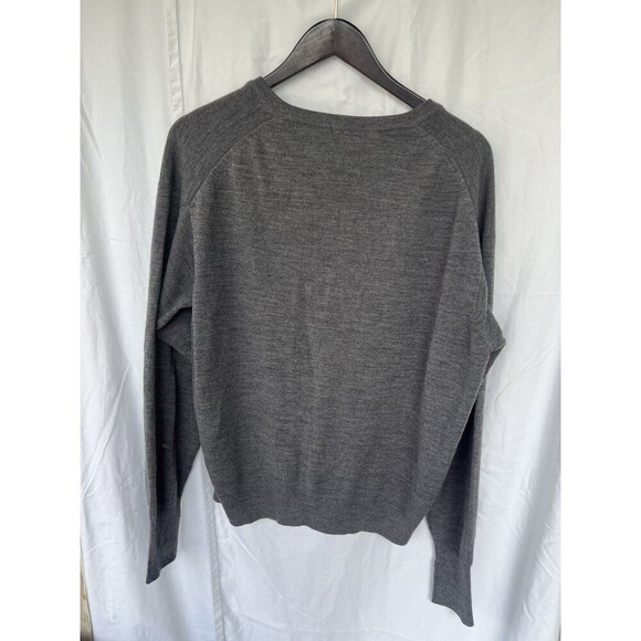 VTG 80s The Lacoste Club V-Neck Pullover Sweater Wool Blend Gray Men’s Size XL - Picture 5 of 7